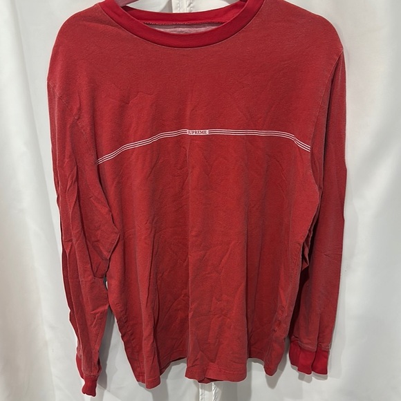 Supreme Red Long Sleeve Tee - Picture 1 of 2